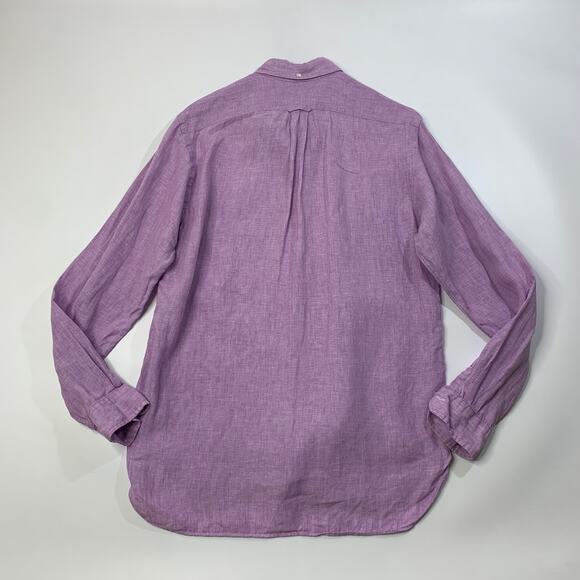 Ralph Lauren Shirt Mens M Medium Wisteria Button Down Long Sleeve Shirttail Hem - Picture 9 of 11